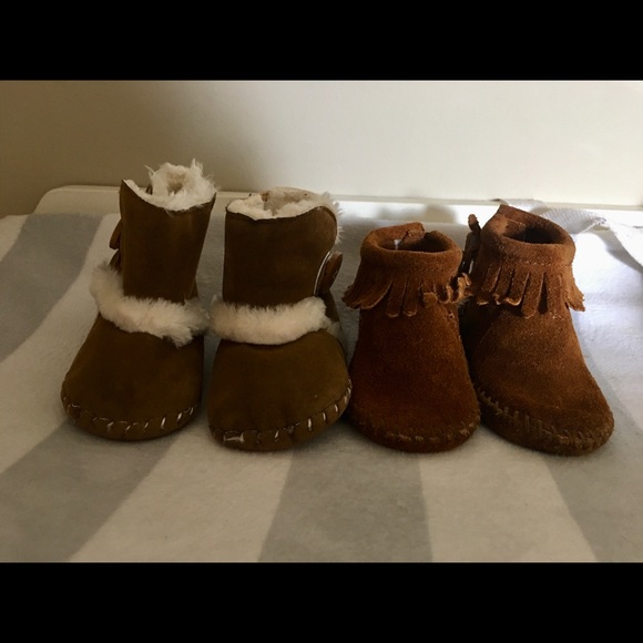 Baby boots and Minnentonka moccasins - Picture 1 of 2
